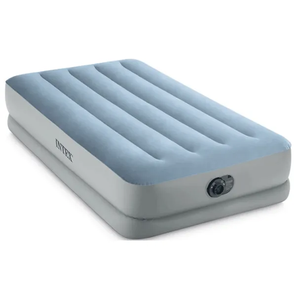 Saltea gonflabilă Intex Dura Beam Comfort Velur / Gray Blue  photo 2
