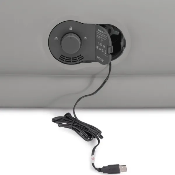 Надувной матрас Intex Dura Beam Comfort Велюр / Серый Синий  photo 4