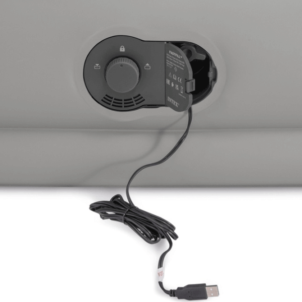 Надувной матрас Intex Dura Beam Comfort Велюр / Серый Синий  photo 4