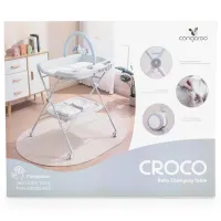 Masă de înfăşat Moni Croco MT.226428 Unisex / 0+ / Gray photo 7