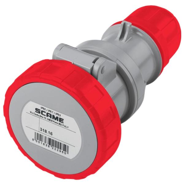 Priză mobilă Scame 318.1647 220 - 400 V / Type DIN / Gray photo 1