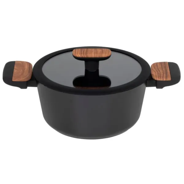Кастрюля Resto Pot with lid 2.6л Алюминий / Черный photo 1