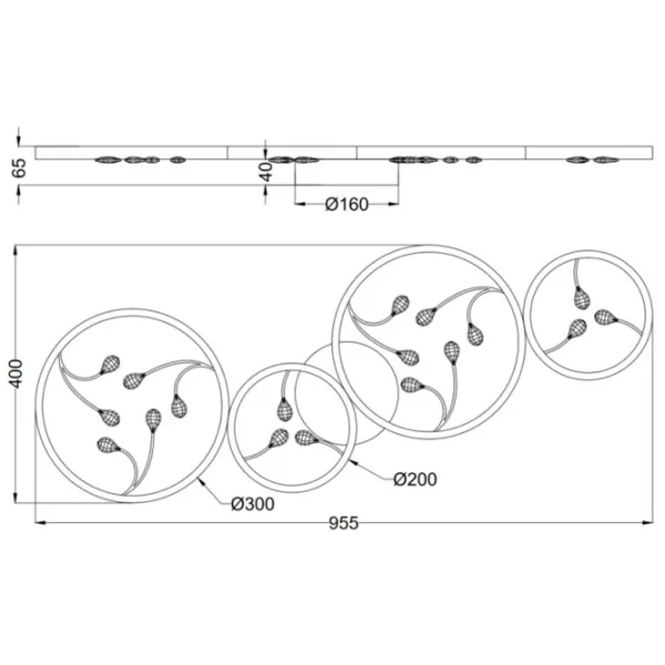 Плафон Trio Groovy  / Металл photo 2 Плафон Trio Groovy  / Металл photo 2