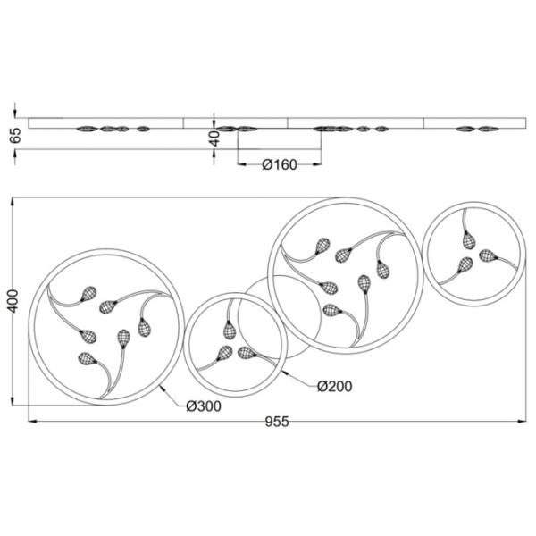 Плафон Trio Groovy  / Металл photo 2 Плафон Trio Groovy  / Металл photo 2
