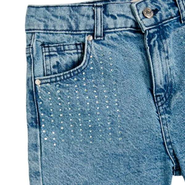 Pantaloni scurți pentru fete Koton 4SKG40013AD 122 / Mid Indigo photo 3