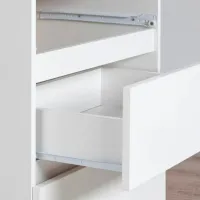 Masă de birou Akord A-6 Left PAL melaminat/ White photo 4
