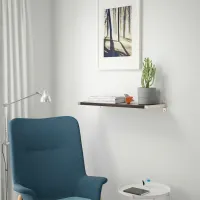 Полка Ikea Bergshult/Granhult ДСП / Черный-коричневый photo 3