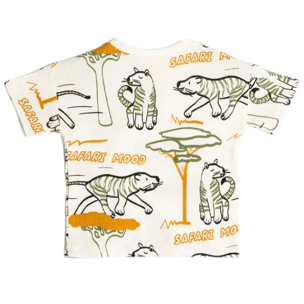 Tricou pentru băieți Koton 4SMB10262TK 110 / Ecru photo 2