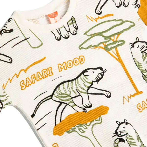 Tricou pentru băieți Koton 4SMB10262TK 110 / Ecru photo 3