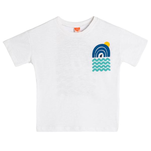 Tricou pentru băieți Koton 4SMB10149TK 98 / Ecru photo 1