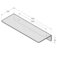 Raft pentru baie Daske Elegance Aluminiu / Black photo 2