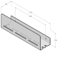 Raft pentru baie Daske Wenca Aluminiu / White photo 2