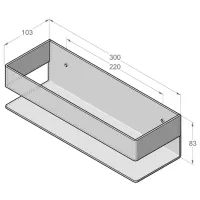 Raft pentru baie Daske Skandi Aluminiu / Black photo 2