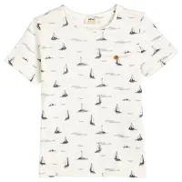 Tricou pentru băieți Koton 4SKB10172TK 122 / Ecru