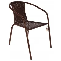 Садовый стул Jumi OM-886070 Металл / Искусственный ротанг / Коричневый 