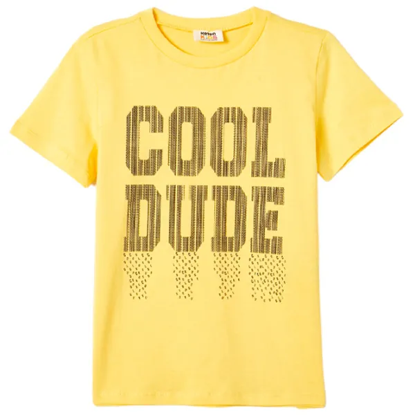 Tricou pentru băieți Koton 4SKB10495TK 128 / Yellow photo 1
