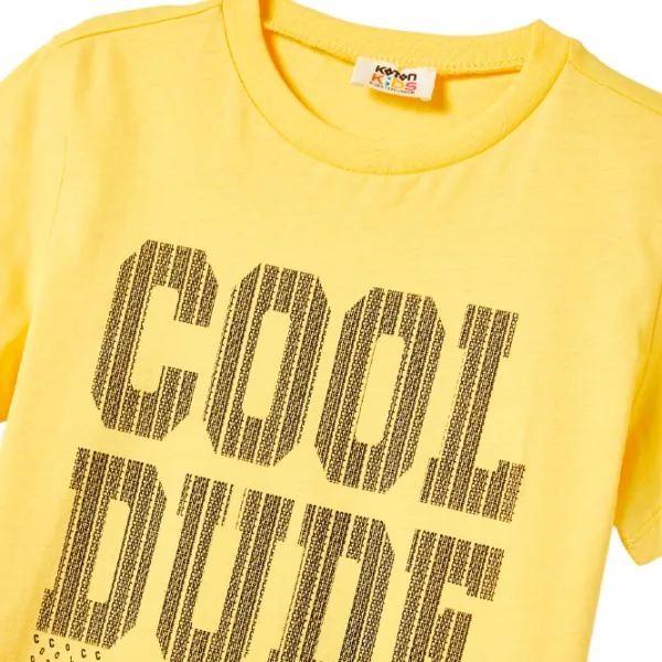 Tricou pentru băieți Koton 4SKB10495TK 128 / Yellow photo 3
