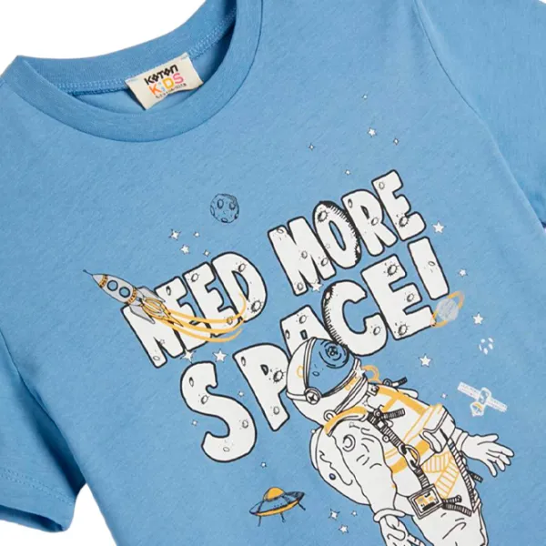 Tricou pentru băieți Koton 4SKB10275TK 110 / Blue photo 3
