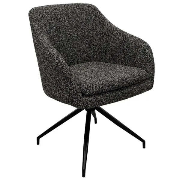 Scaun de bucătărie DecoPrim Platin Stofă/ Black Black photo 1