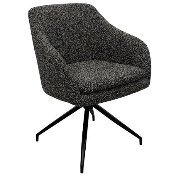 Scaun de bucătărie DecoPrim Platin Stofă/ Black Black photo 1