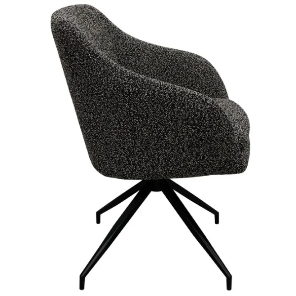 Scaun de bucătărie DecoPrim Platin Stofă/ Black Black photo 3