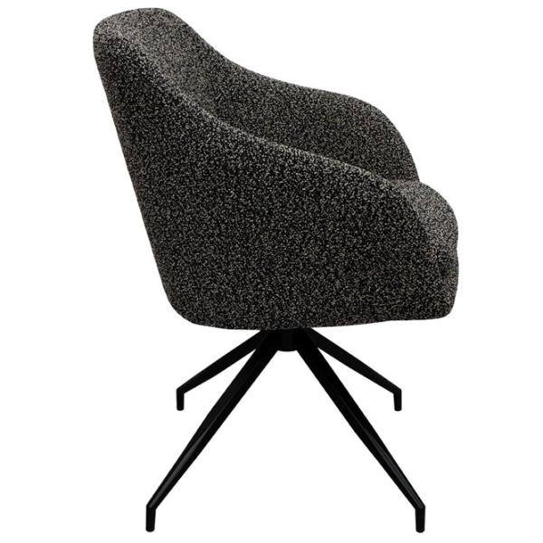 Scaun de bucătărie DecoPrim Platin Stofă/ Black Black photo 3