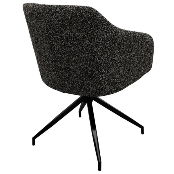 Scaun de bucătărie DecoPrim Platin Stofă/ Black Black photo 4