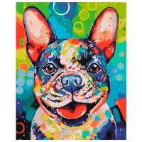 Картина по номерам BrushMe Яркий пес  50 x 40 см / Вертикальная