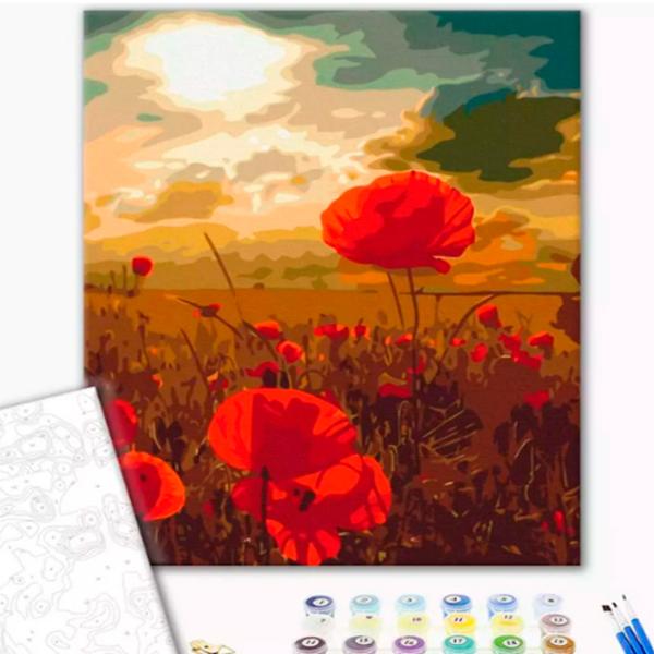 Картина по номерам BrushMe Маки под палящим солнцем  50 x 40 см / Вертикальная photo 2 Картина по номерам BrushMe Маки под палящим солнцем  50 x 40 см / Вертикальная photo 2