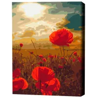 Картина по номерам BrushMe Маки под палящим солнцем 50 x 40 см / Вертикальная photo 3