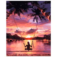 Картина по номерам Strateg Закат VA-2690 50 x 40 см / Вертикальная