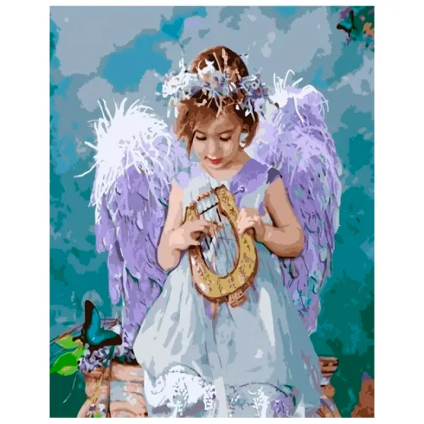 Pictură pe numere Strateg Fetita-Anghel VA-1982 50 x 40 cm / Verticală photo 1 Pictură pe numere Strateg Fetita-Anghel VA-1982 50 x 40 cm / Verticală photo 1