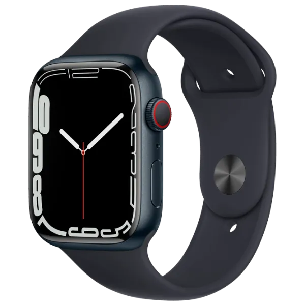 Умные часы Apple Watch Series 7 + Cellular MKJP3WB/A/ Midnight Черный/ Midnight Sport photo 1 Умные часы Apple Watch Series 7 + Cellular MKJP3WB/A/ Midnight Черный/ Midnight Sport photo 1