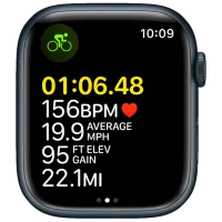 Ceas inteligent Apple Watch Series 7 + Cellular MKJP3WB/A/ Midnight Black/ Midnight Sport photo 6