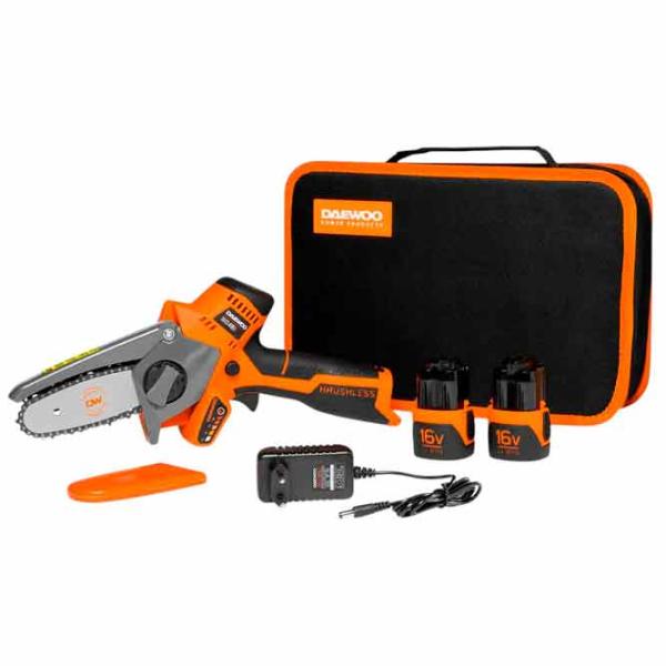 Fierăstrău cu lanţ Daewoo DACS 416Li SET Cu acumulator/ Orange photo 2