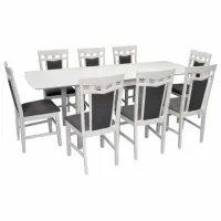 Обеденные стол со стульями Evelin HV-27V Прямоугольная / Дерево / Белый