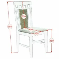 Обеденные стол со стульями Evelin HV-29V + 6 Прямоугольная / Дерево / Горелый дуб photo 6