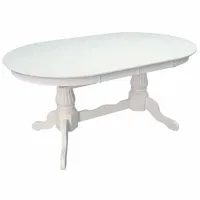 Set masă și scaune Evelin HV-33V White + 8 Ovală / Lemn / White photo 2