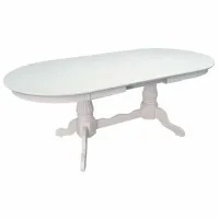 Set masă și scaune Evelin HV-33V White + 8 Ovală / Lemn / White photo 5