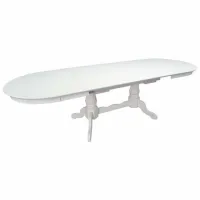 Set masă și scaune Evelin HV-33V White + 8 Ovală / Lemn / White photo 6