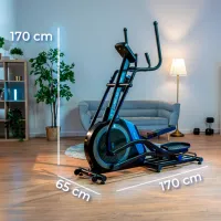 Bicicletă eliptică Thunder Blaze Tracțiune: Față / 130 kg / Black Blue photo 8