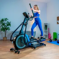 Bicicletă eliptică Thunder Blaze Tracțiune: Față / 130 kg / Black Blue photo 13