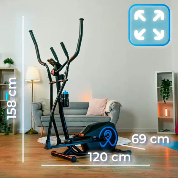 Bicicletă eliptică Thunder Sparky Tracțiune: Din spate / 110 kg / Black photo 5