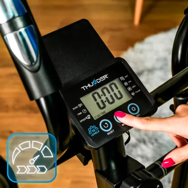 Bicicletă eliptică Thunder Sparky Tracțiune: Din spate / 110 kg / Black photo 6