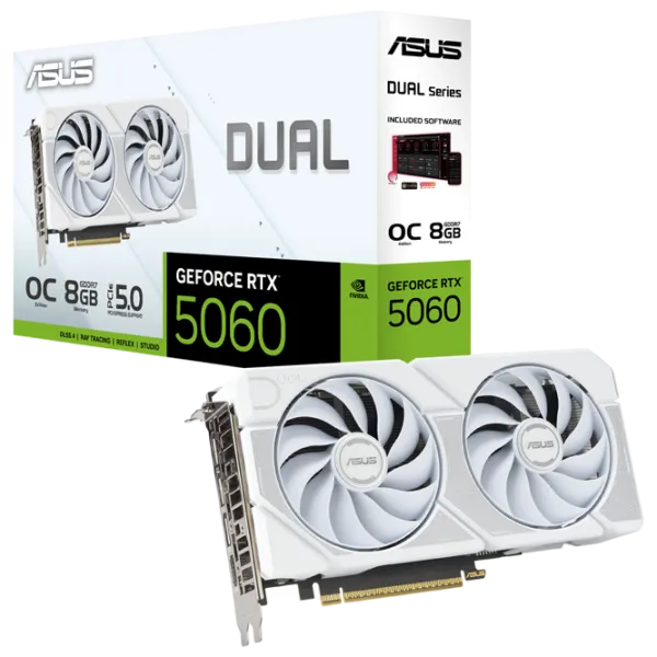 Видеокарта Asus GeForce RTX 5060 Dual OC Edition PCI Express x16 5.0 / 8 ГБ photo 4 Видеокарта Asus GeForce RTX 5060 Dual OC Edition PCI Express x16 5.0 / 8 ГБ photo 4