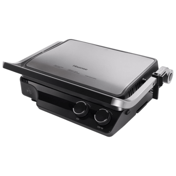 Электрогриль Hisense HCG2000XXL Контактный, Барбекю / 2000 Вт / Черный Нержавеющая сталь photo 1