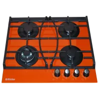 Газовая варочная панель Backer HC-435W A Закаленное стекло / Оранжевый