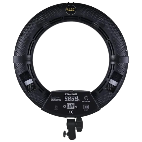 Кольцевая лампа Yidoblo FD-480II + 2 Battery 457 мм Черный photo 3
