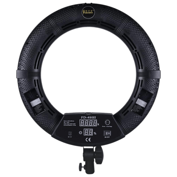 Кольцевая лампа Yidoblo FD-480II + 2 Battery 457 мм Черный photo 3