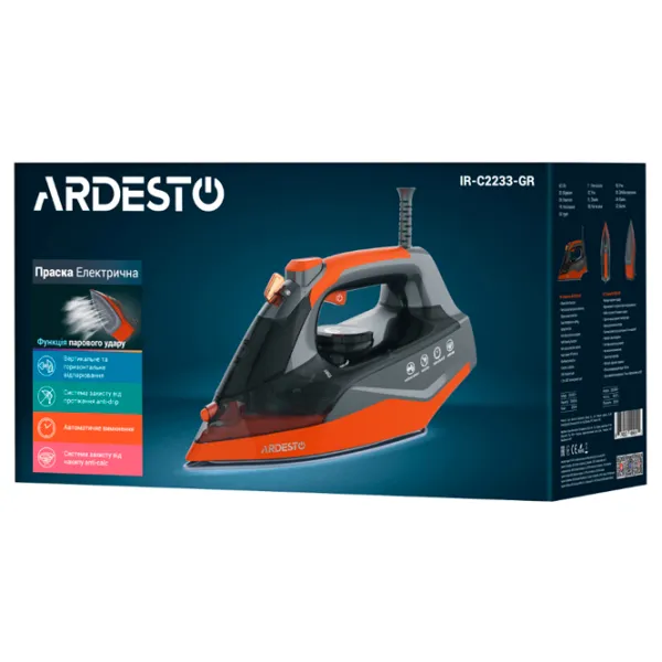 Fier de călcat Ardesto IR-C2233-GR Clasic / 2200 W / Black photo 8 Fier de călcat Ardesto IR-C2233-GR Clasic / 2200 W / Black photo 8